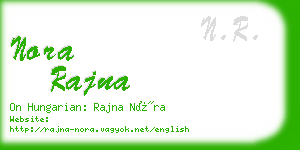 nora rajna business card